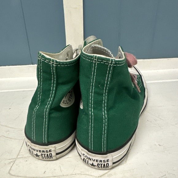 Converse All Star High Top Amazon Kelly Green Canvas Shoes Sz Mens 5 Women’s 7 - Picture 7 of 10